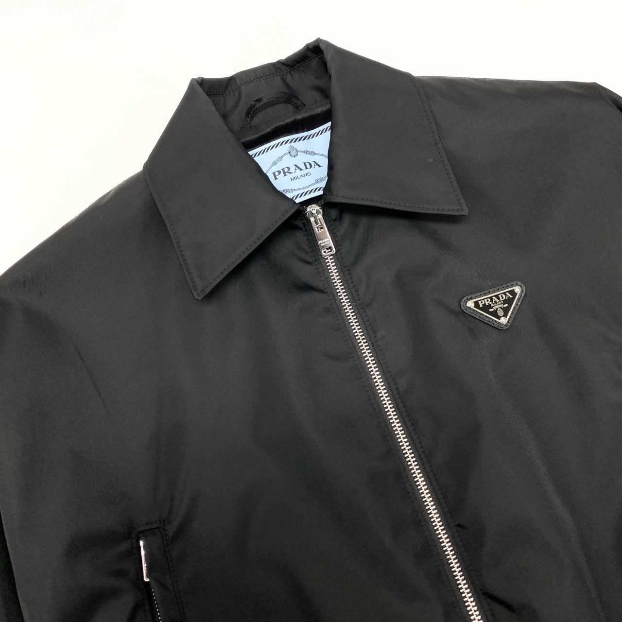 73j28 PRADA プラダ Re-Nylon クロップド セットアップ 292101 / 22C757 38 ブラック ブルゾンジャケット ショートパンツt18r