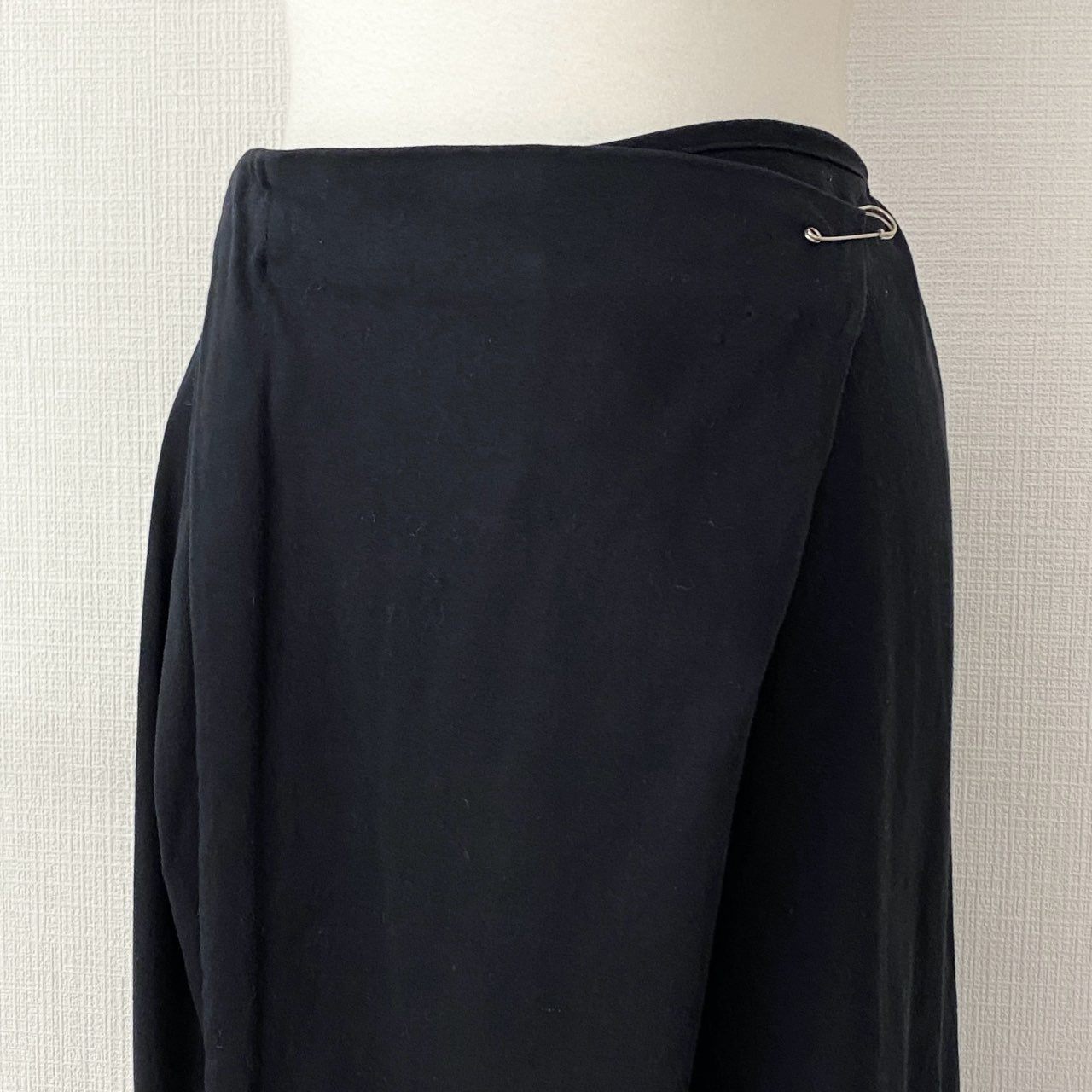 34d22 Y's ワイズ ヨウジヤマモト ロングスカート タックスカート YC-T77-062 3 ブラック コットン100% レディース 日本製
