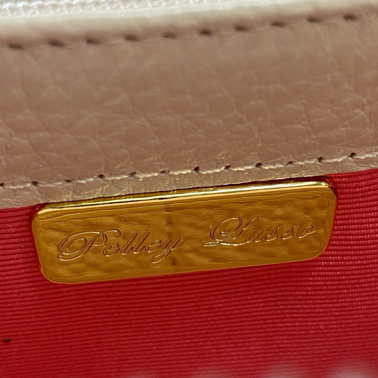 f10 【美品】 Pelley Lusso 本クロコ マットクロコ ラウンドジップ タッセル付き ロングウォレット 長財布 ピンクベージュ クロコダイルレザー レディース