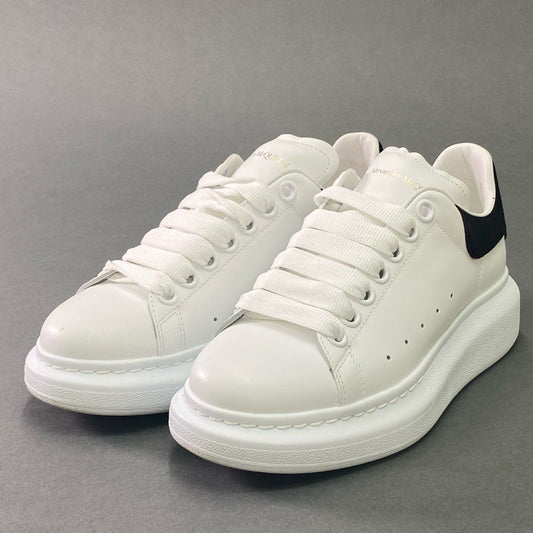 8c6 ALEXANDER MCQUEEN アレキサンダーマックイーン ローカットスニーカー シューズ ロゴプリント オーバーサイズ 36 1/2 ホワイト レザー