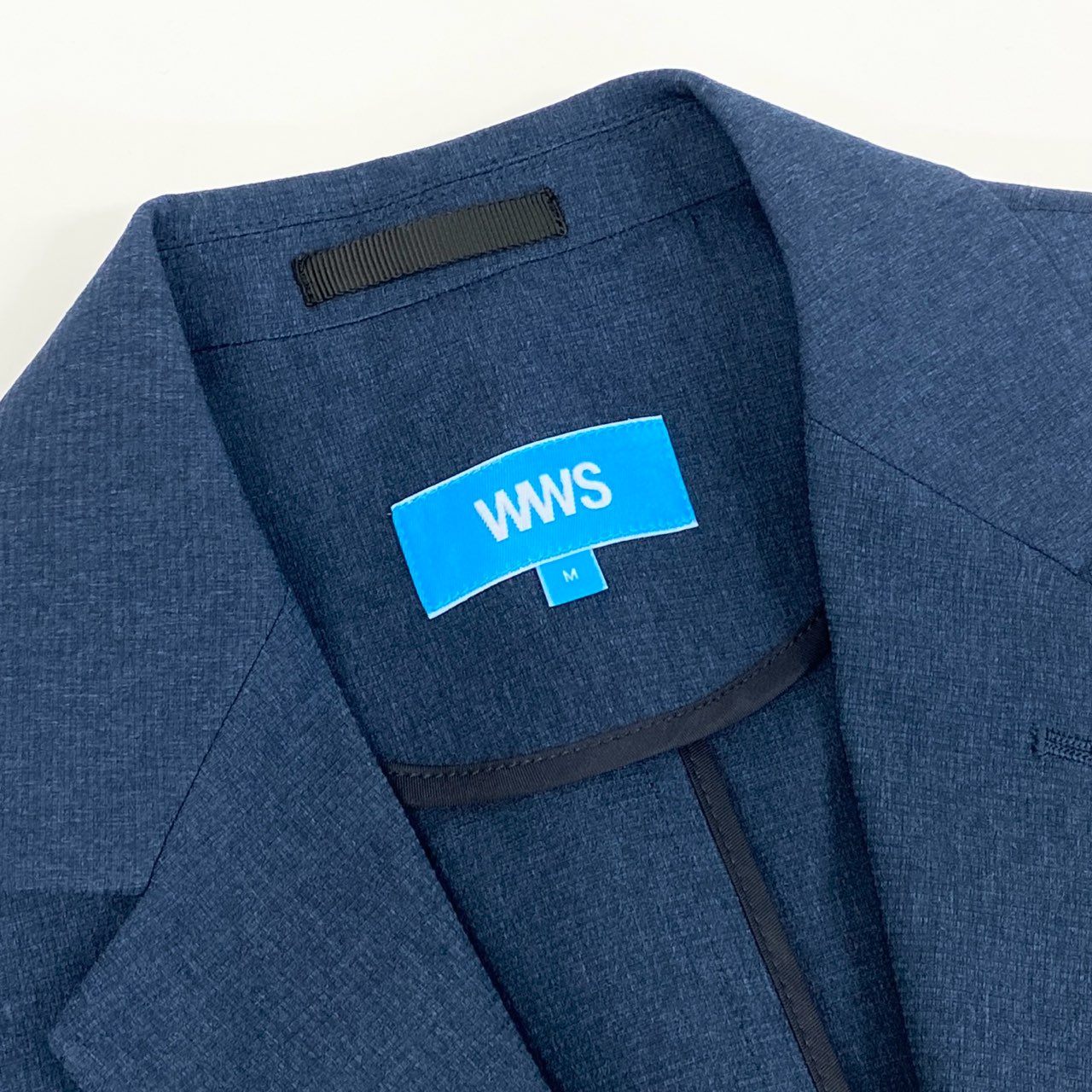 10f11 《美品》 WWS ワールウェアスーツ テーラードジャケット アンコンジャケット ブレザー サイズM ブルー メンズ 紳士服