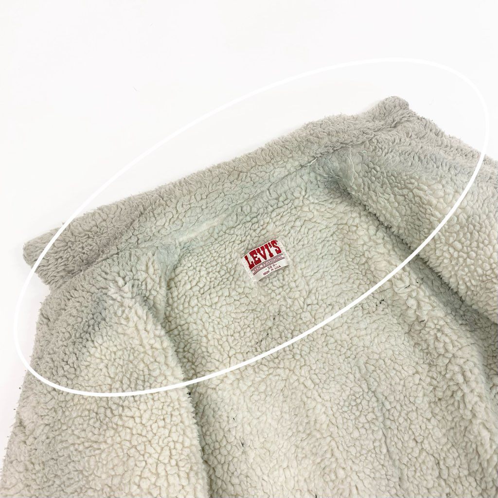 11l24 Levi`s リーバイス 96年製 90`s デニムボアジャケット USA製 vintage 706080216 38R インディゴブルー メンズ 紳士服o07t