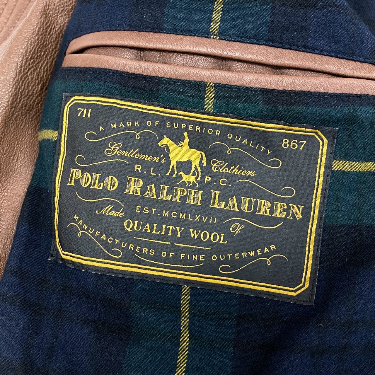 75i8 POLO RALPH LAUREN ポロラルフローレン BURHAM CAR COAT バーハム カーコート レザー ジャケット 襟着脱 ムートン S 170 ブラウン ラムレザー 羊革 メンズo07t