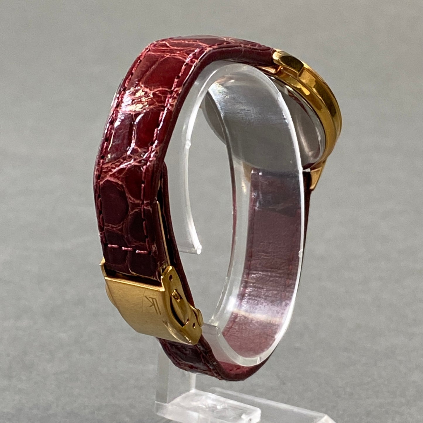 h1《美品》 SEIKO セイコー LUKIA ソーラー 腕時計 クロコレザーベルト 1B25-0AR0 ゴールド ホワイト SOLAR 電波 ウォッチ レディースk02i
