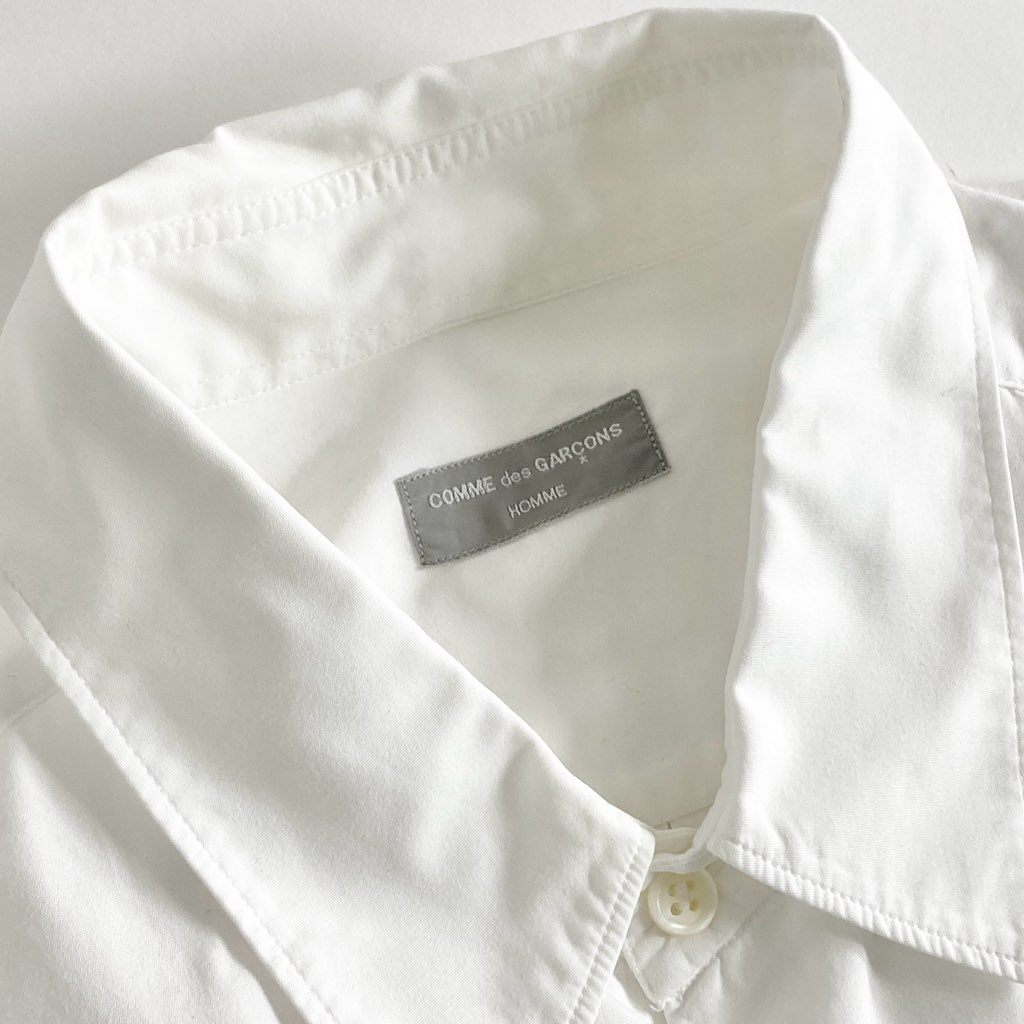 13e21 90s COMME des GARCONS HOMME コムデギャルソンオム アーカイブ 田中オム ワイドシルエット 長袖シャツ プレーンシャツ ホワイト L相当 メンズ