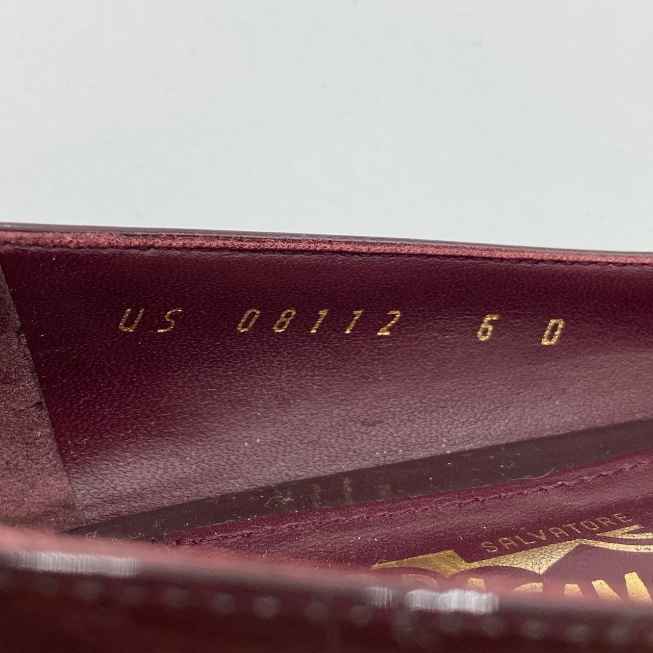 1h7 Salvatore Ferragamo サルヴァトーレ フェラガモ VARA ヴァラリボン エナメルフラットシューズ 6D ワインレッド パテントレザー パンプス 箱付き