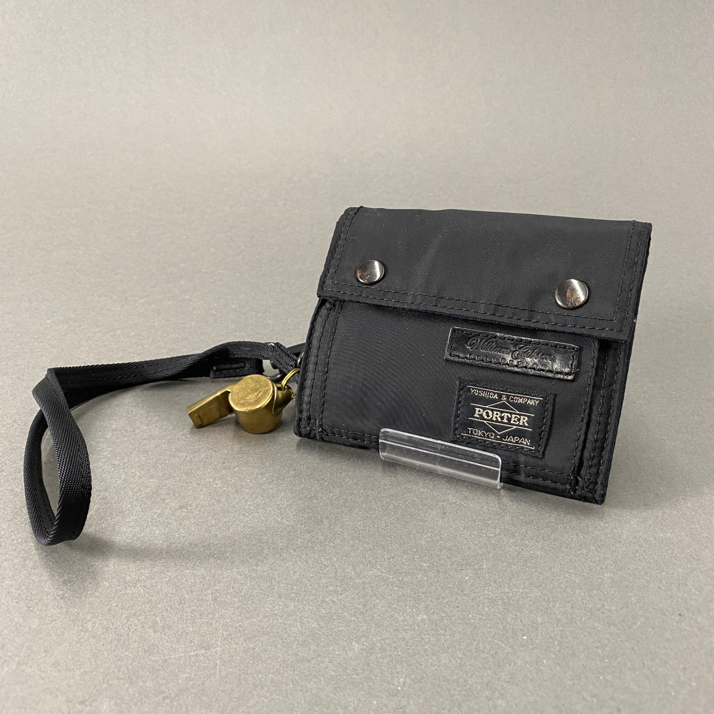 g28 PORTER × WILLIAM GIBSON × Buzz Rickson's ポーター ウィリアムギブソン バズリクソンズ 3つ折り財布 ウォレット サバイバルホイッスル付属 ブラック ナイロン系