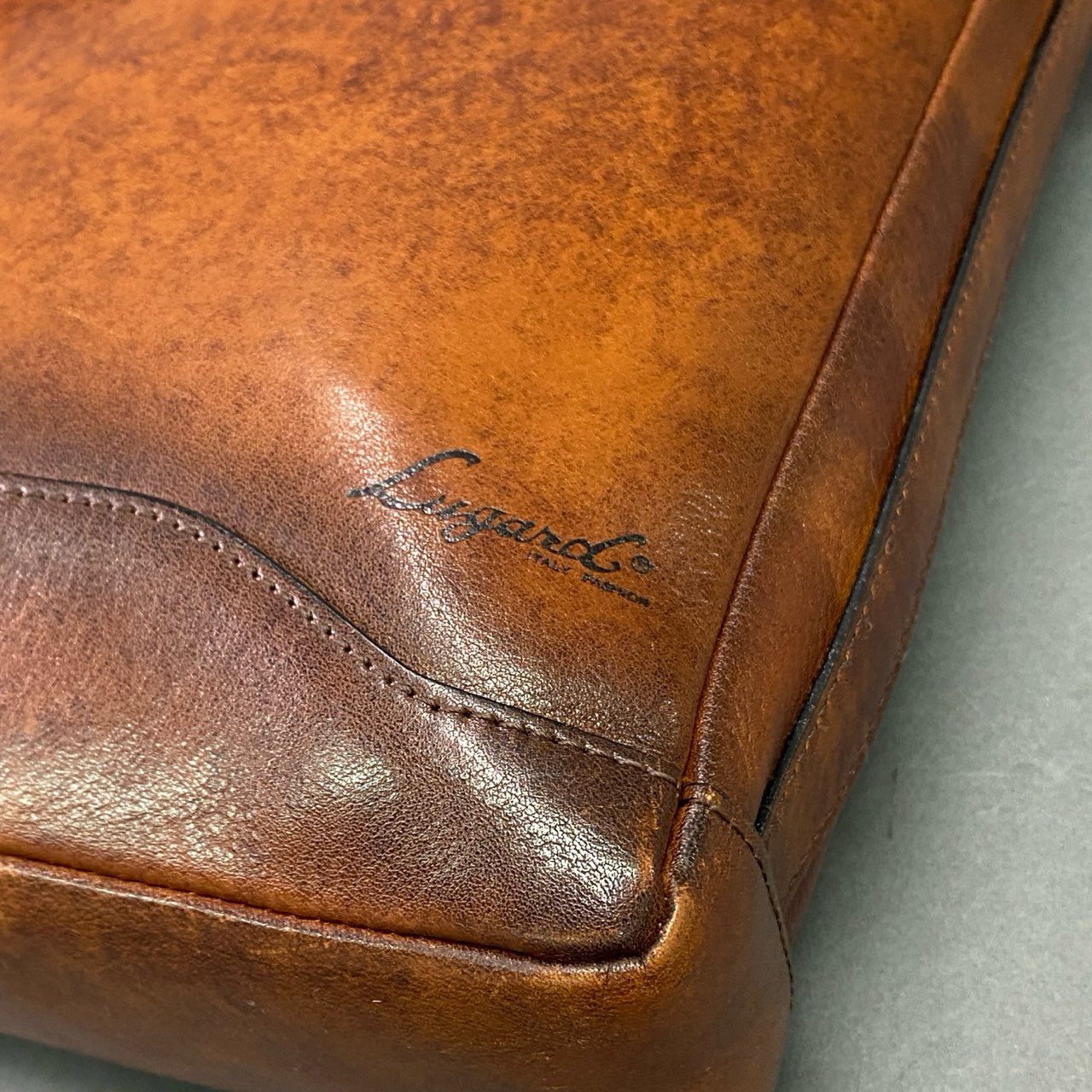 Cb10 Lugard ラガード LUGGAGE AOKI 青木鞄 レザーショルダーバッグ ブラウン Leather 本革 日本製 Vintage ヴィンテージ風