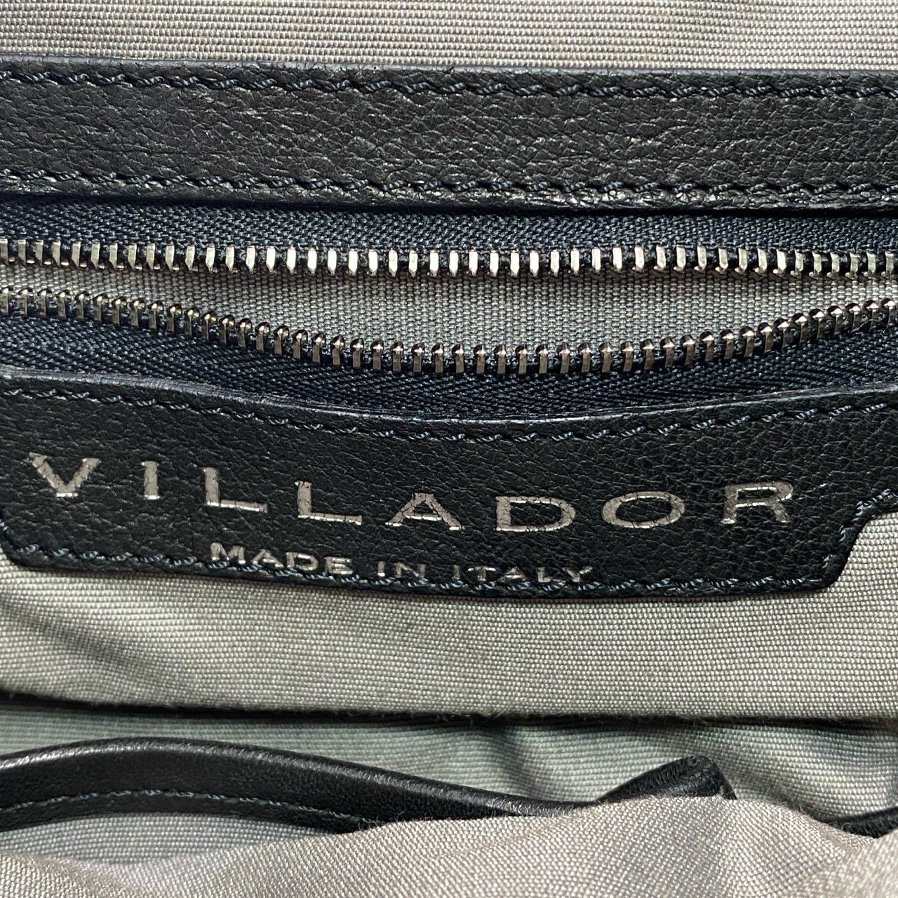 Gf10 VILLADOR ヴィラドール アッシュペーフランス取扱い リボンバッグ レザーハンドバッグ ブラック レザー レディース 鞄