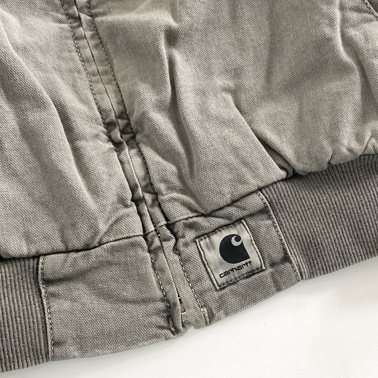 58e12 《未使用保管品》 タグ付 Carhartt WIP カーハート ダブルアイピ― SANTA FE BOMBER サンタフェボンバー ジャケット ブルゾン I030284 Sサイズ ブラック グレー コットン 秋冬
