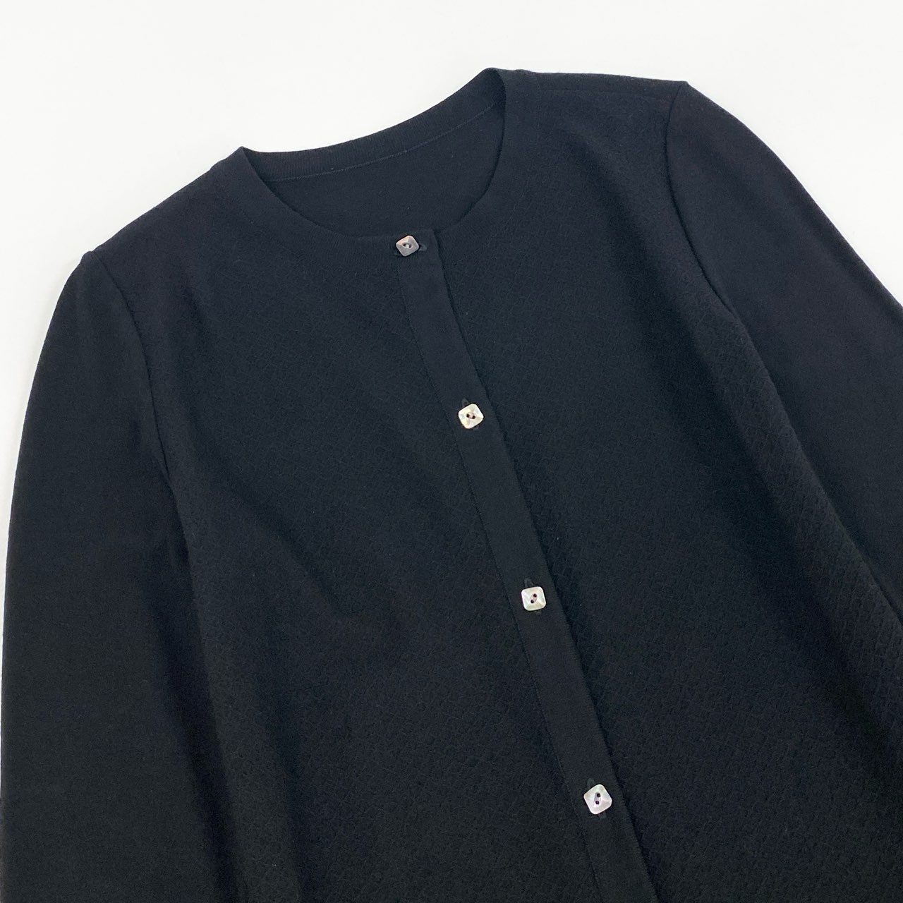 35d7 《新品タグ付き》 DAISY LIN for FOXEY デイジーリンフォクシー ニットカーディガン ボレロカーディガン トップス 32828 サイズ38 ブラック レディース 日本製
