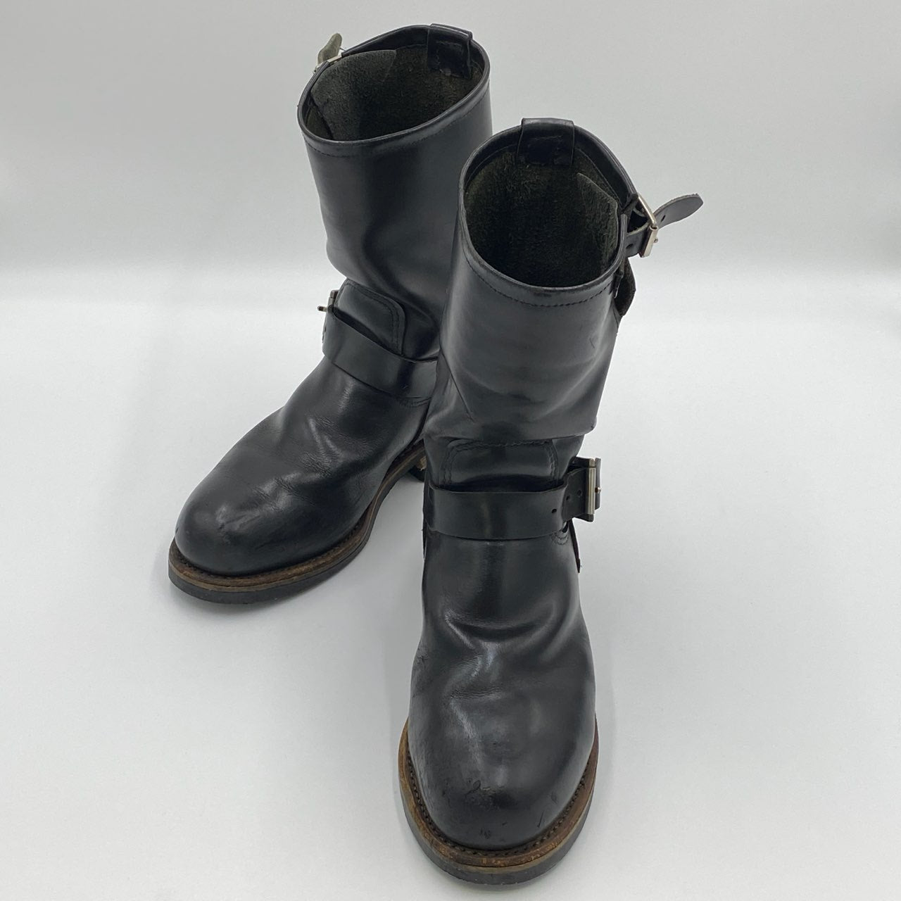 1h7 RED WING レッドウィング 2268 エンジニアブーツ USA 7 ブラック レザー メンズ ブーツ 革靴k02i