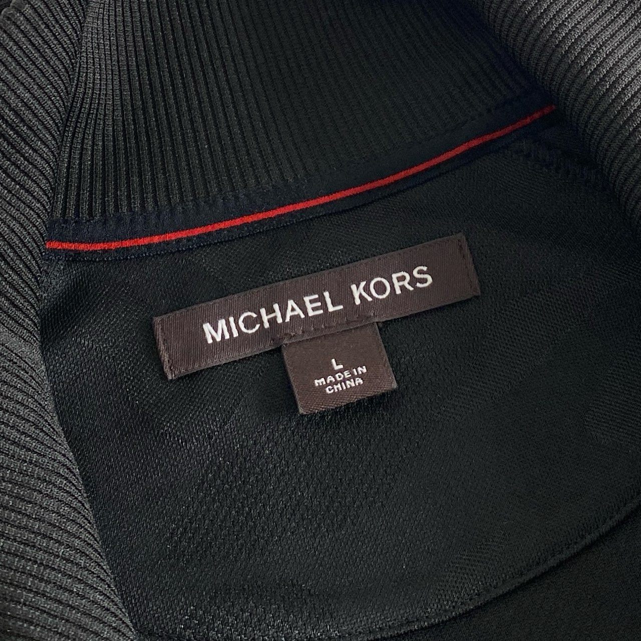 25d14 MICHAEL KORS マイケルコース サイドライン 長袖ジャージ ジャケット カモフラ柄 L ブラック メンズ