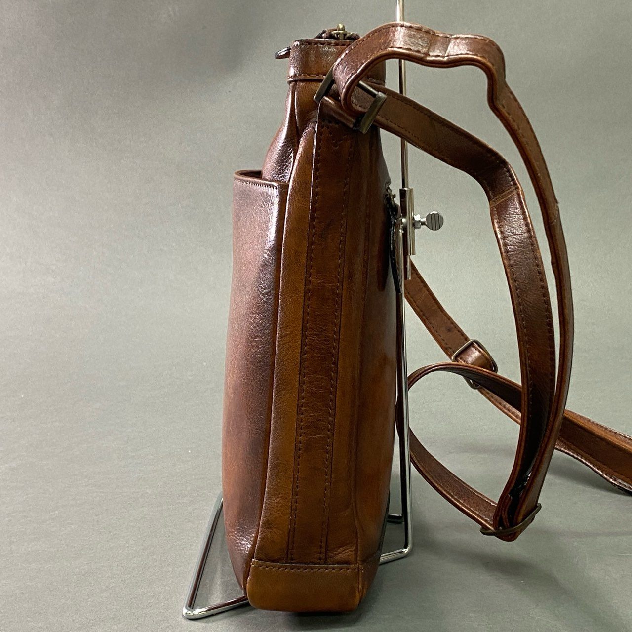 Cb10 Lugard ラガード LUGGAGE AOKI 青木鞄 レザーショルダーバッグ ブラウン Leather 本革 日本製 Vintage ヴィンテージ風