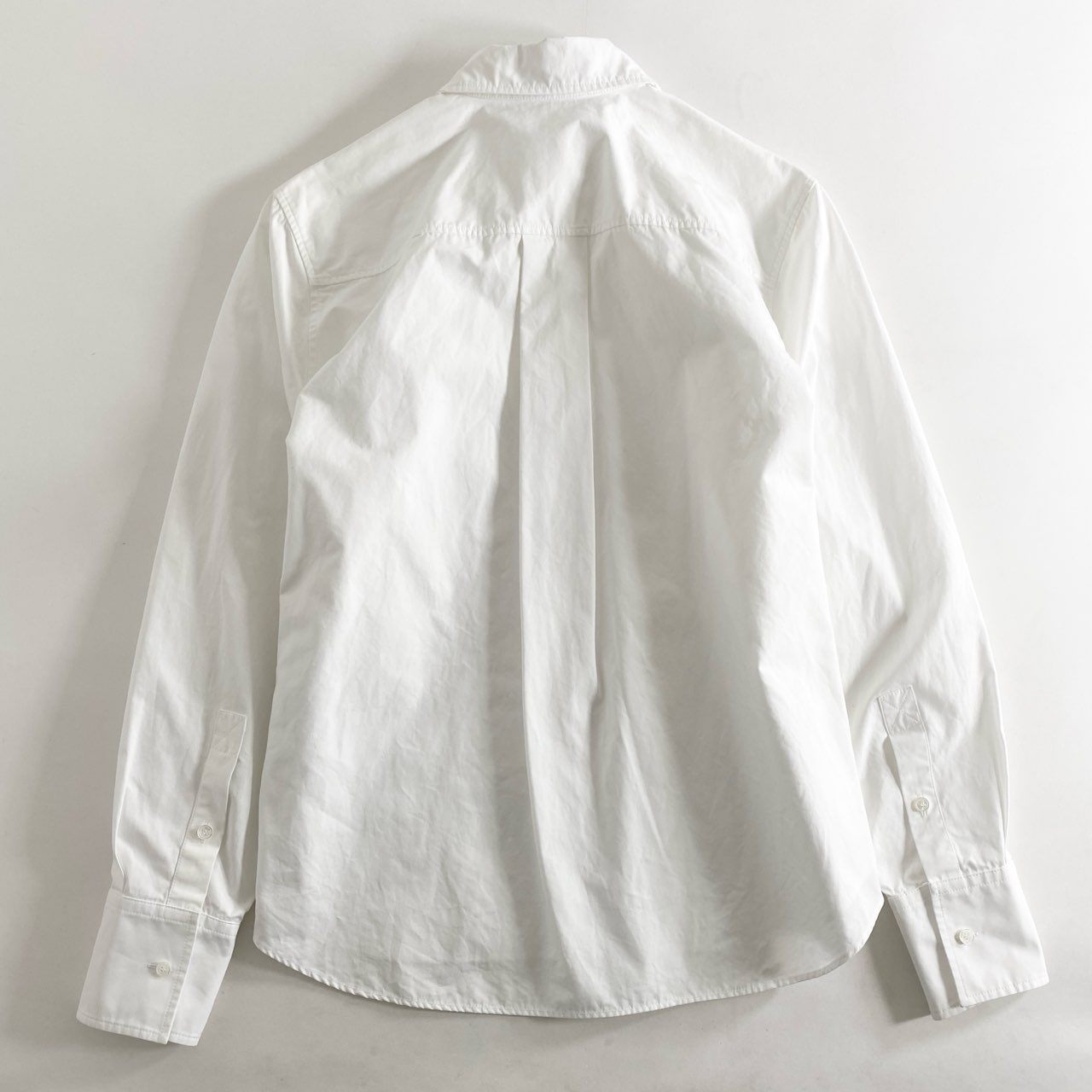 44i6 イタリア製 VALENTINO ヴァレンティノ V SHIRT Vロゴ 長袖シャツ ブラウス VB3AB1Z05DN サイズ40 ホワイト コットン レディース