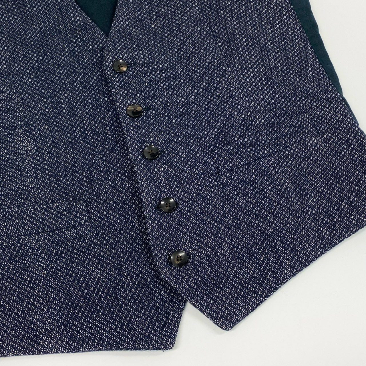 42a23 LARDINI ラルディーニ ジレベスト JH77003 44 ネイビー リネンブレンド イタリア製 フォーマル ビジネス セレモニー