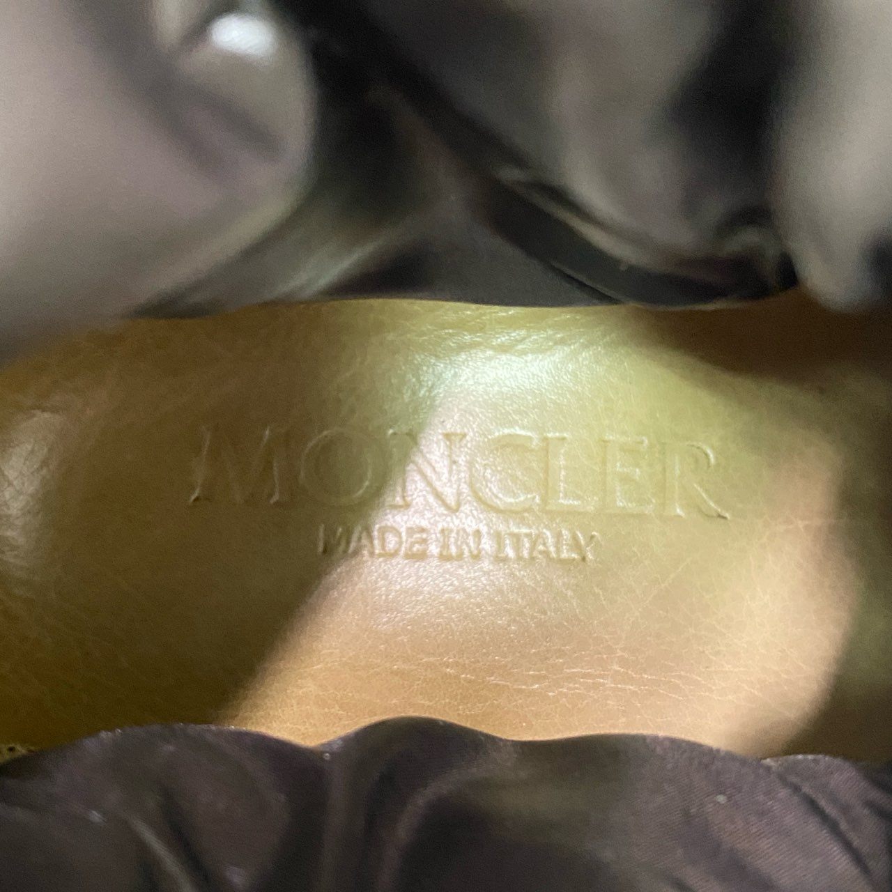 1e16 MONCLER モンクレール フロントジップ ロングダウンブーツ 37 ブラウン スエードレザー ウェッジソール シューズ