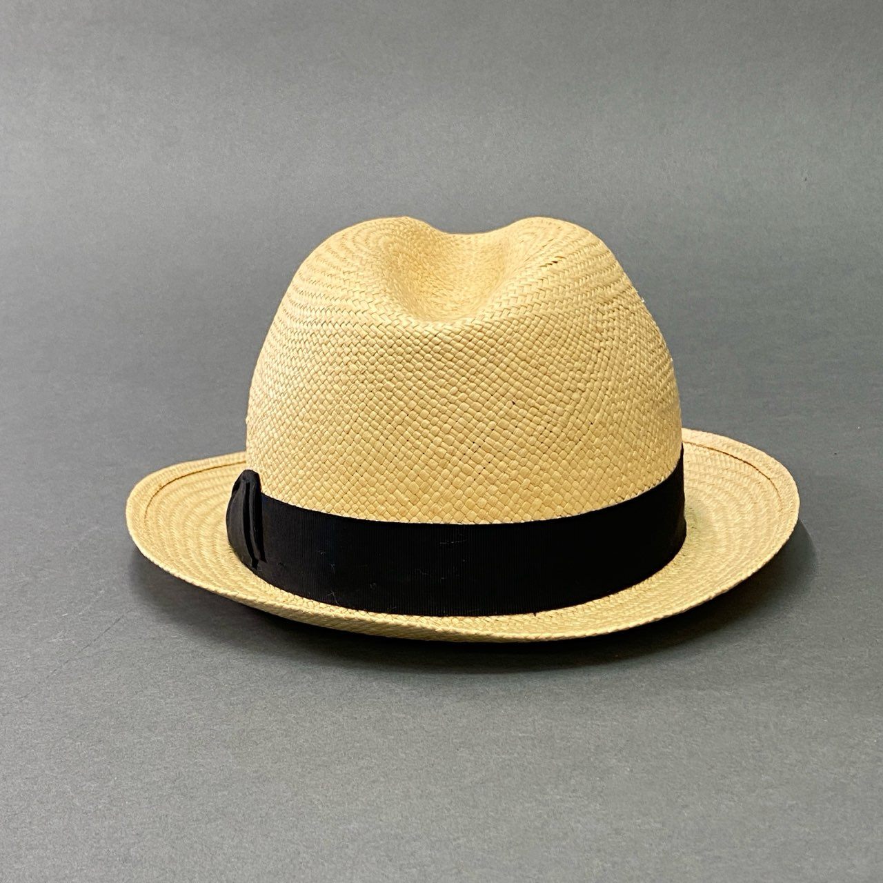 a27 《美品》 Borsalino ボルサリーノ Panama Hat パナマハット 59 ベージュ 藁100% 麦わら帽子 イタリア製