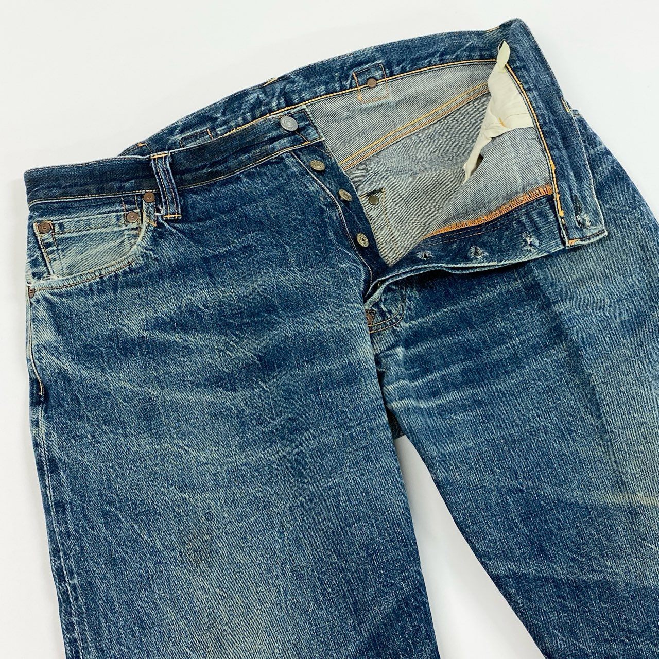 11f12 EVIS エヴィス 初期タグ ヴィンテージ デニムパンツ 約90cm インディゴ DENIM PANTS ジーンズ Vintage