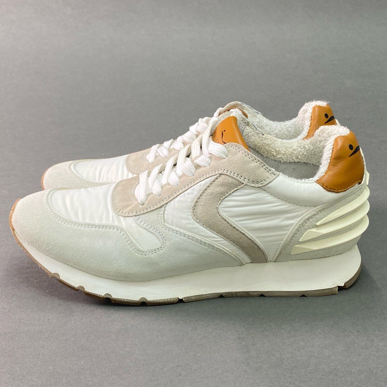 5g24 定価¥47.300 VOILE BLANCHE ボイルブランシェ LIAM POWER CHAMOIS リアムパワー スニーカー 40 ホワイト スエードレザー シューズ 箱付き_