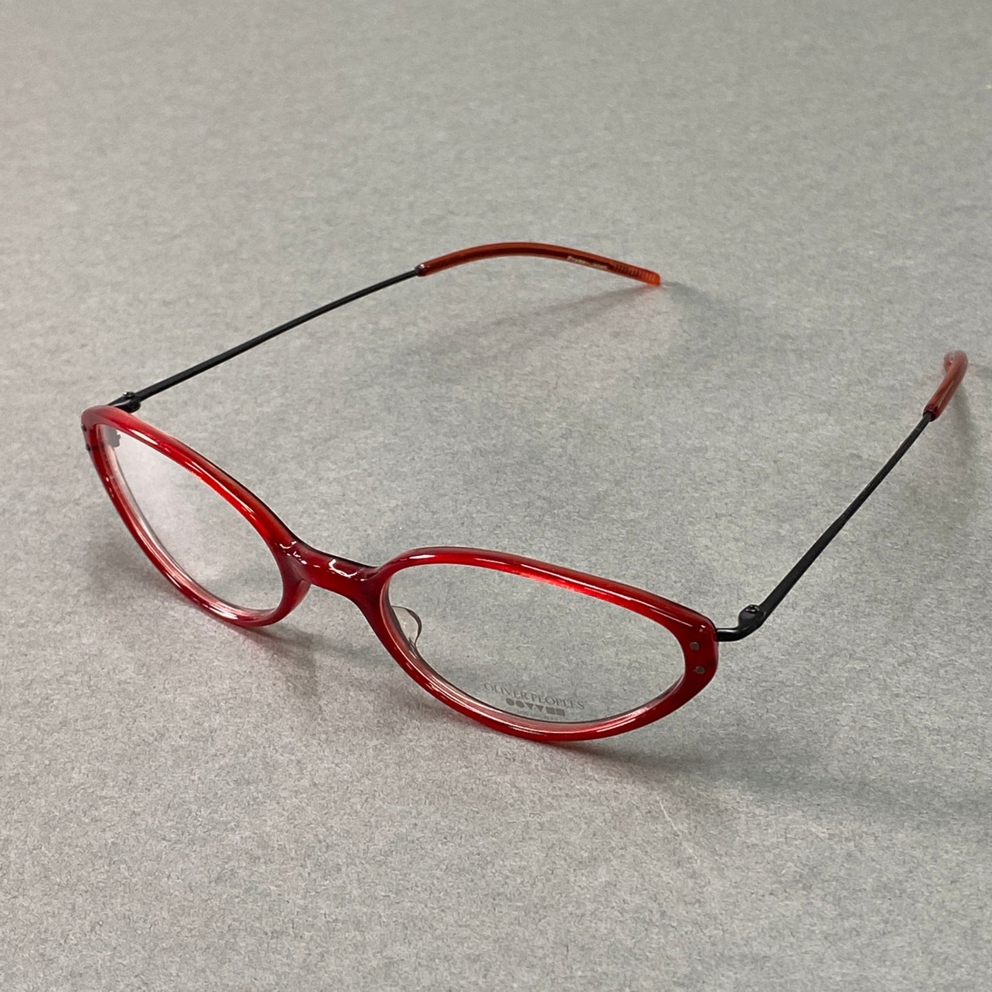 g29《美品》 OLIVER PEOPLES オリバーピープルズ CUOBR アイウェア 眼鏡 メガネ レッド Frame Japan ハードケース付き