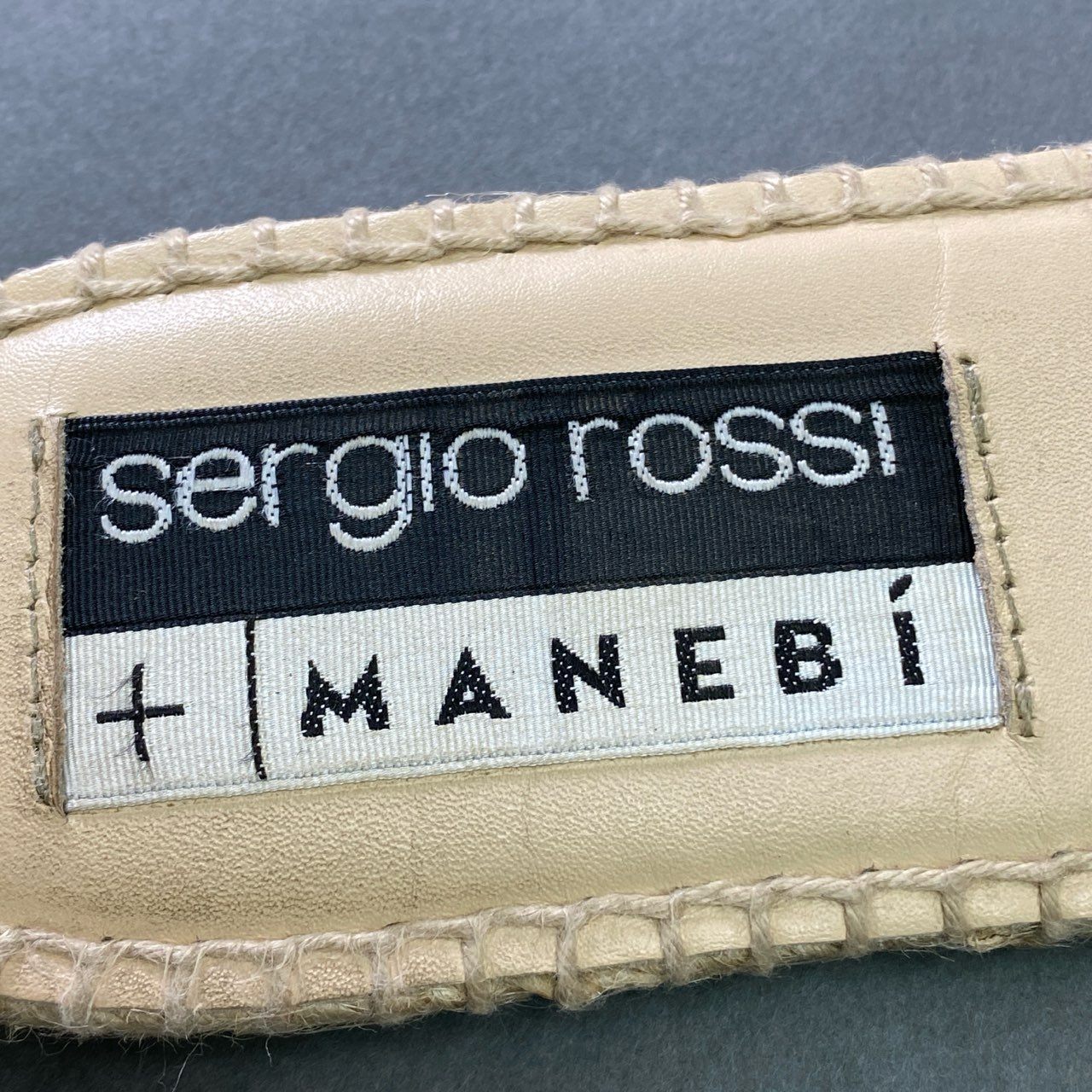 4f6 定価¥41.800 Sergio Rossi セルジオロッシ × MANEBI マネビ srアディクション エスパドリーユ サンダル 39 ピンク スエード シューズ