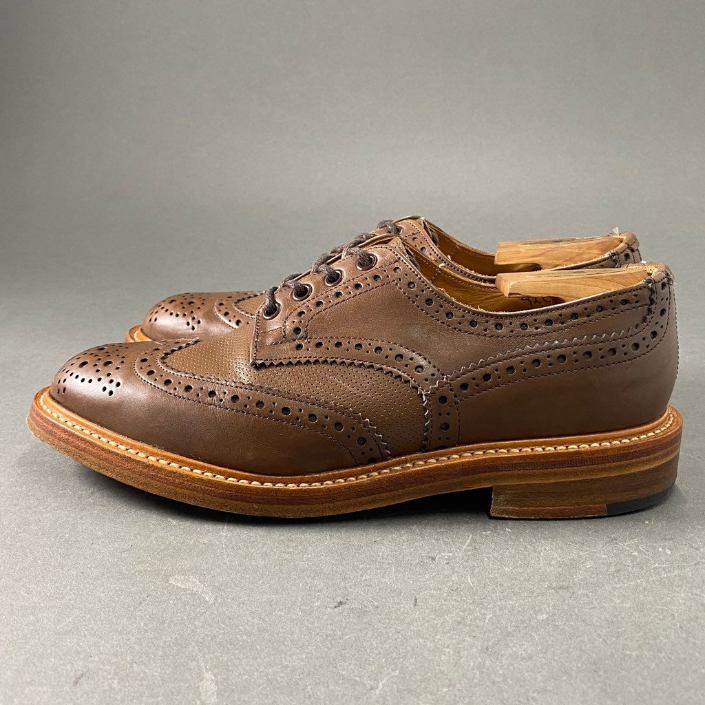 2f2 Tricker’s トリッカーズ BOURTON バートン ウィングチップ ブローグシューズ 7 1/2 ブラウン レザー イングランド製