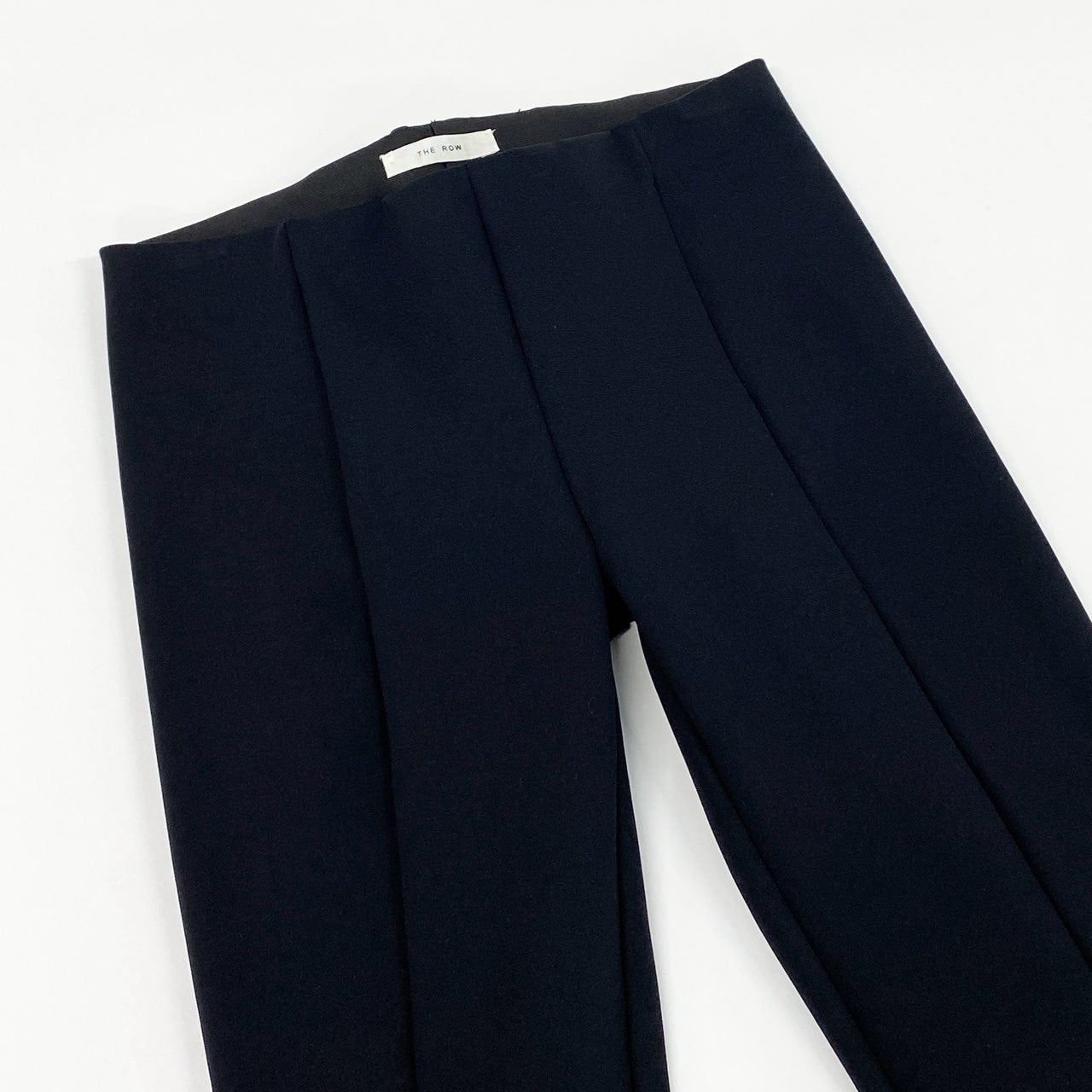 5c21 【美品】 THE ROW ザ ロウ スキューバパンツ Essentials Thikde Pant ストレッチスクーバナイロン ウエストゴム 裾スリット レギンスパンツ 3448 K106 XS ブラック