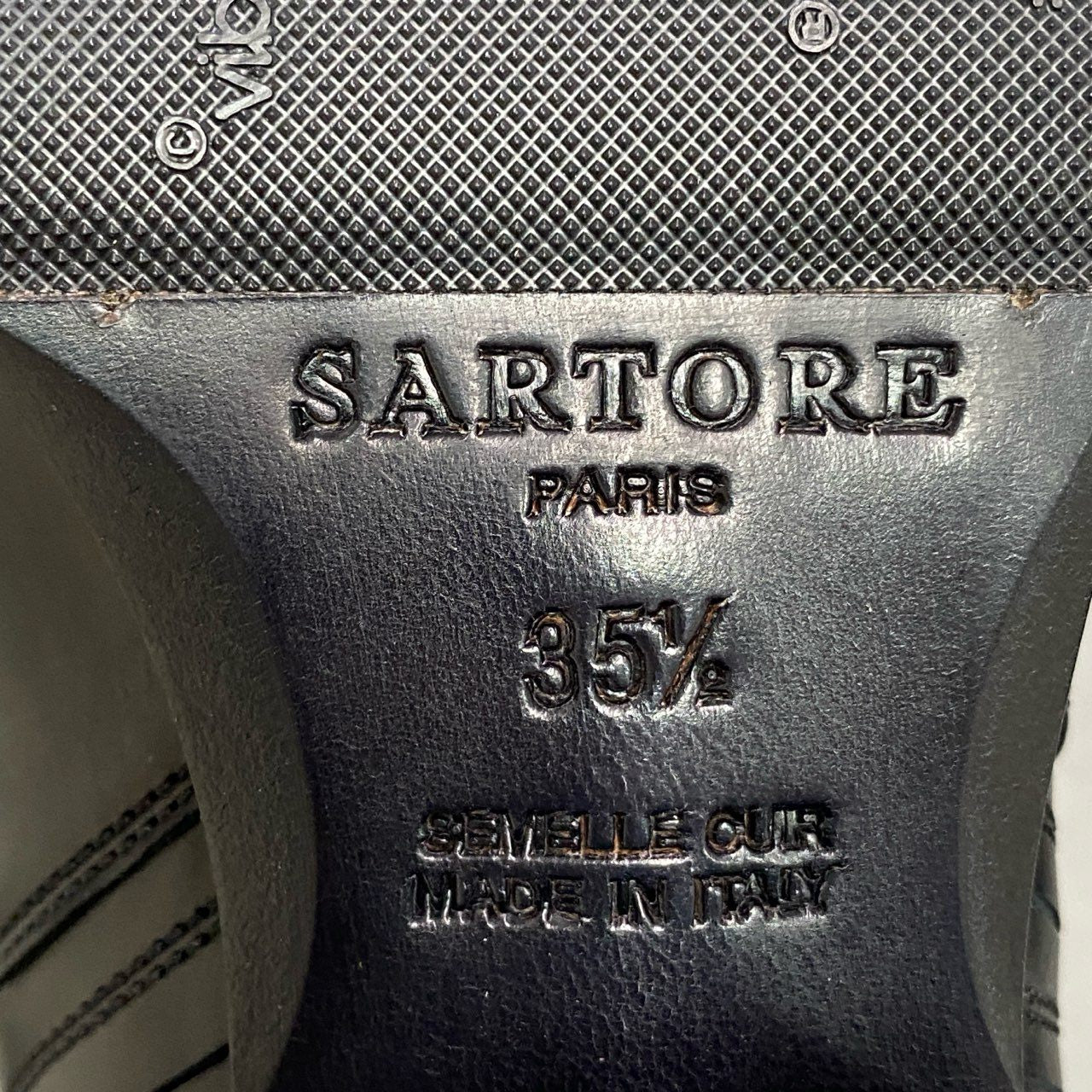 1d15 SARTORE サルトル イタリア製 サイドゴア ブーティ ショートブーツ シューズ 35 1/2 ブラック レザー