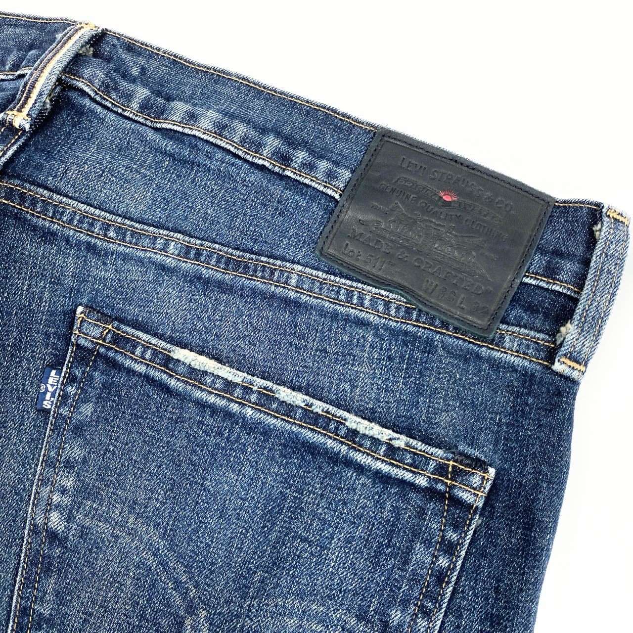 26i30《美品》LEVI'S MADE&CRAFTED リーバイス メイド&クラフテッド デニムパンツ ジーンズ 511 赤耳 56497-0041 W38 L32 インディゴ メンズo07t