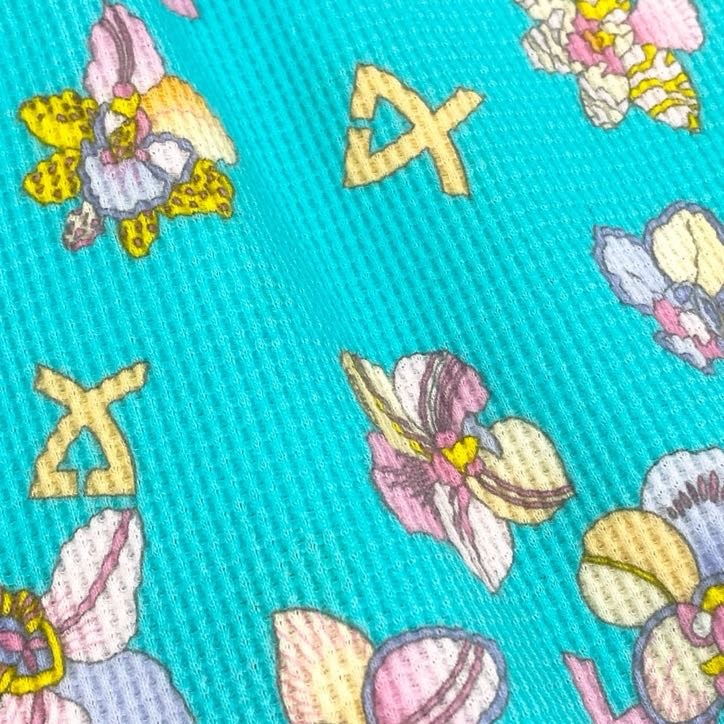 80g23 【美品】 LEONARD レオナール 七分袖カットソー トップス ストレッチ Vネックカットソー コットン 花柄 レディース 女性用 0528252 42 グリーン マルチカラー 綿100%