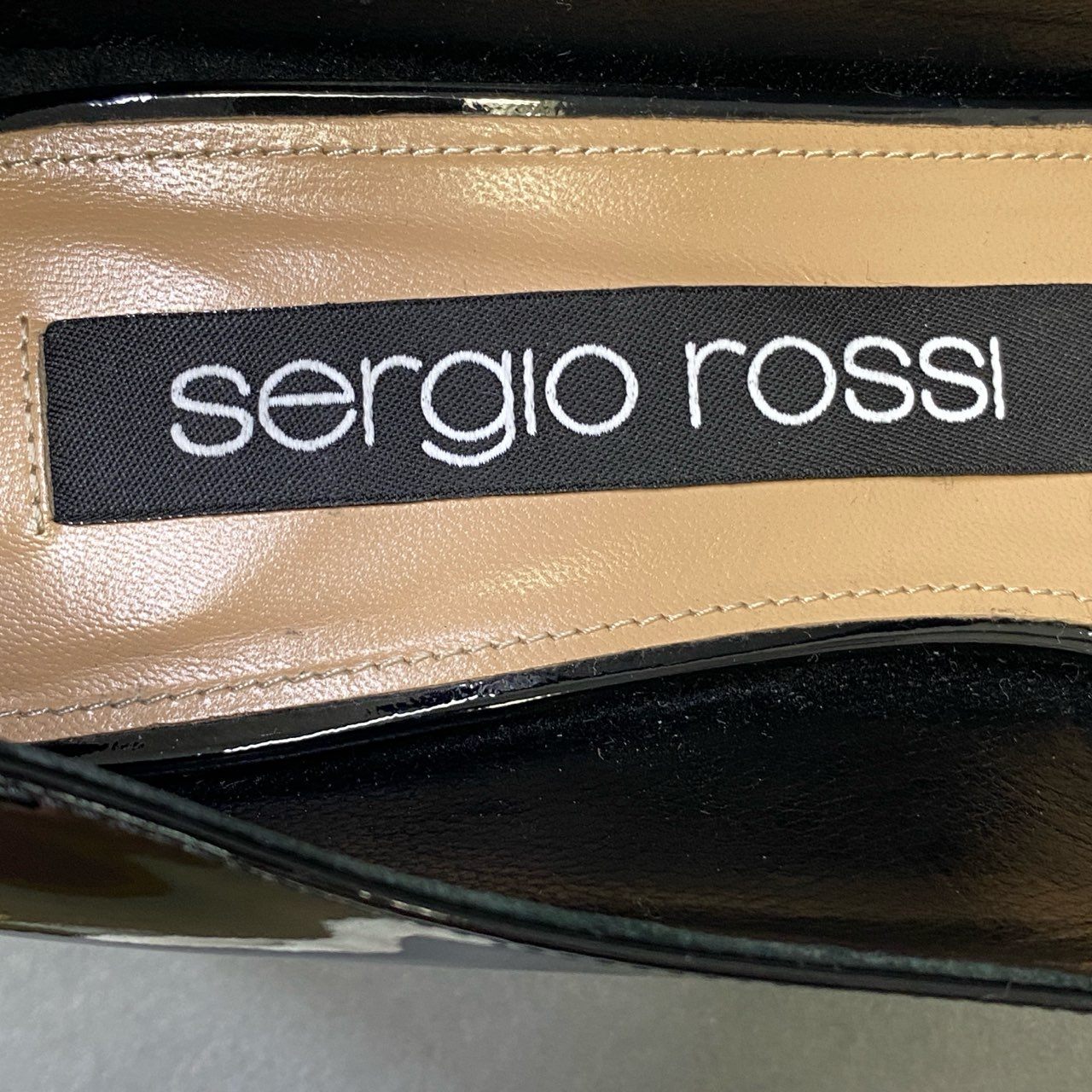 8g8 定価¥166.100 sergio rossi セルジオロッシ SR PRINCE PUMPS プリンス クリスタルビジュー パンプス 38 ブラック エナメル シューズ 保存袋有