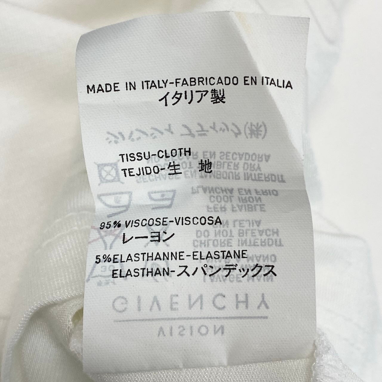 Ic27 GIVENCHY ジバンシー 半袖Tシャツ スリーブブランドロゴ ストレッチ素材 トップスカットソー イタリア製 ホワイト レディース 女性用u02tu02t