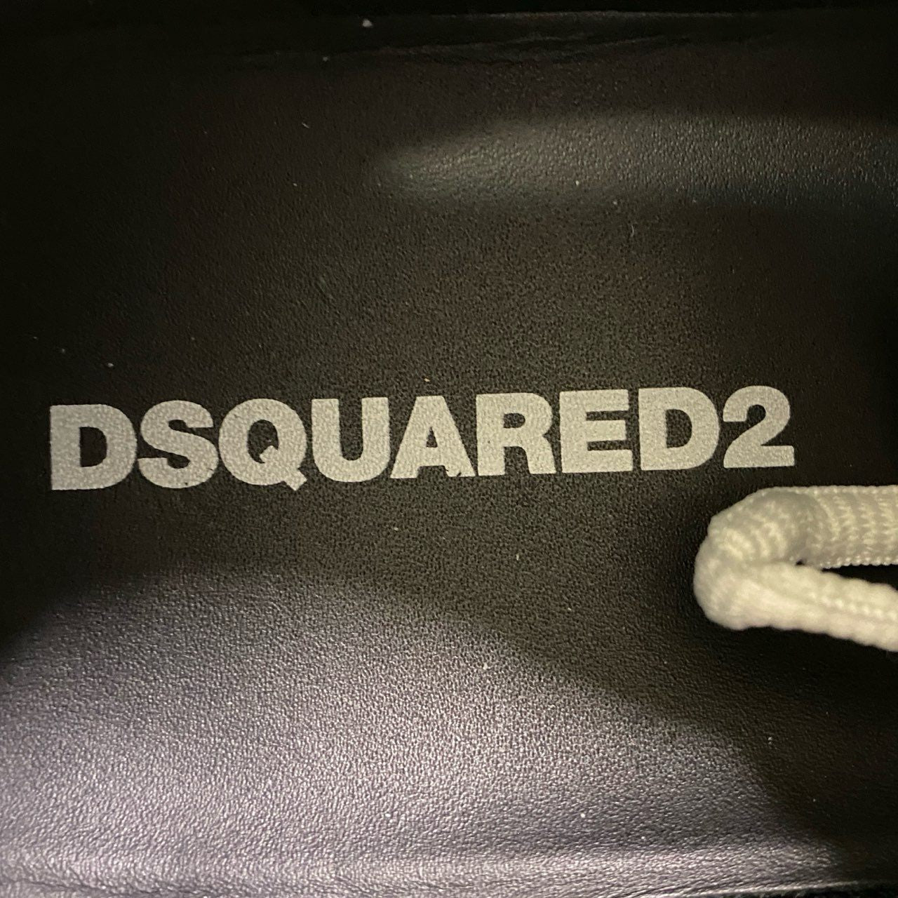 1k26 DSQUARED2 ディースクエアード RUN DS2 ローカットスニーカー メンズ 紳士靴 シューズ SNM0320 01606725 イタリア製 42 ブラック ホワイト ナイロン カーフレザーu02t