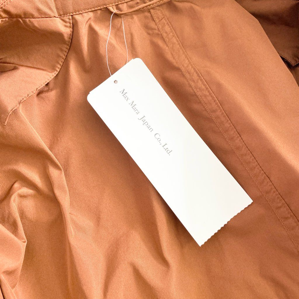 33h9 《未使用保管品》定価¥143,000 Max Mara マックスマーラ MANUELA マニュエラ スプリングコート 38 ブラウン タグ付き イタリア製