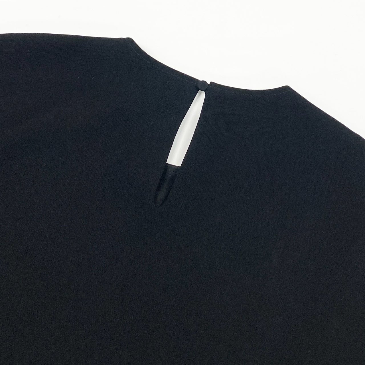 4c28 【美品】 ADEAM アディアム チュニック トップス アシンメトリー 半袖カットソー 半袖ブラウス プリーツ 裾フレア 39163 0 ブラック ポリエステル