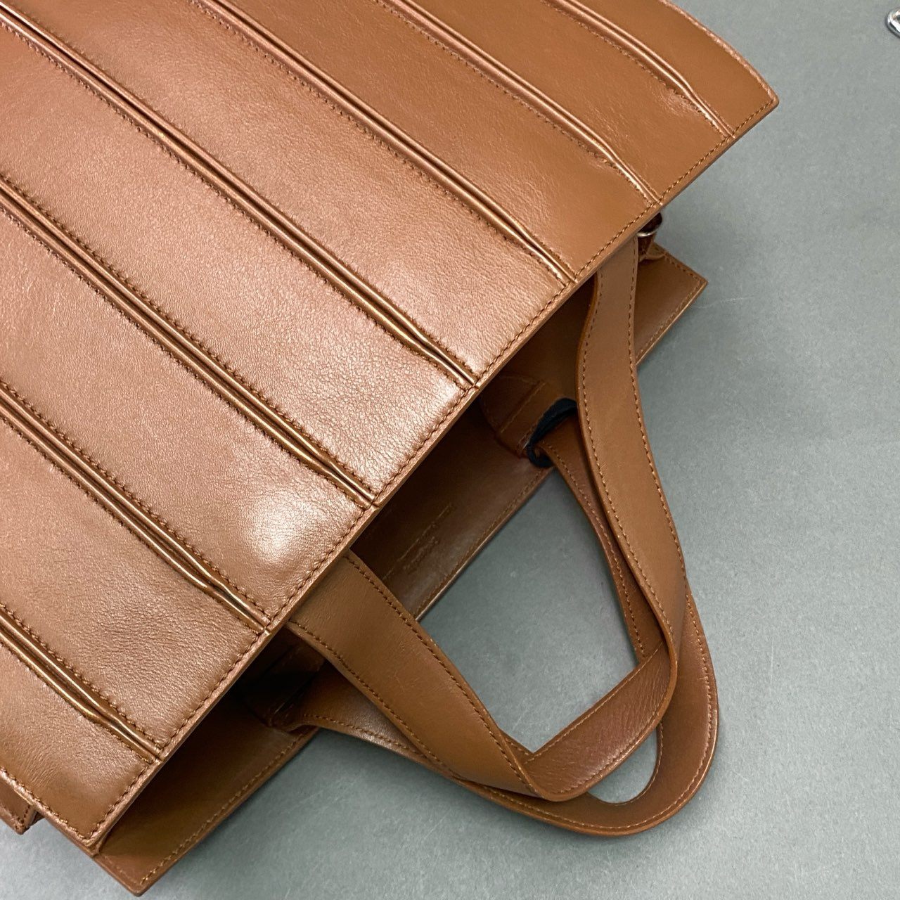 Cb10 定価¥267,300 Max Mara マックスマーラ Whitney Bag ホイットニーバッグ ブラウン レザー by Renzo Piano 2WAY 高級 鞄