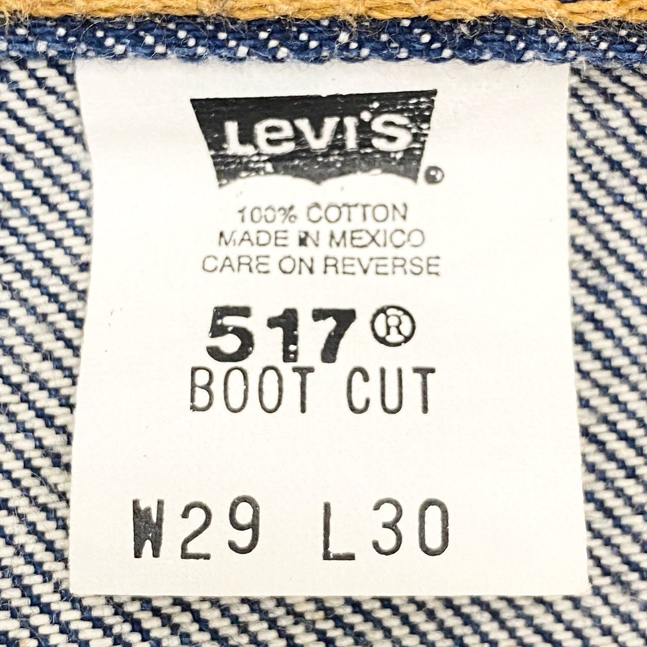 54h27 《VINTAGE》 00’s Levi’s リーバイス 517 フレアデニムパンツ ボトムス ジーンズ メキシコ製 411 W29 L30 インディゴブルー コットン メンズo07t