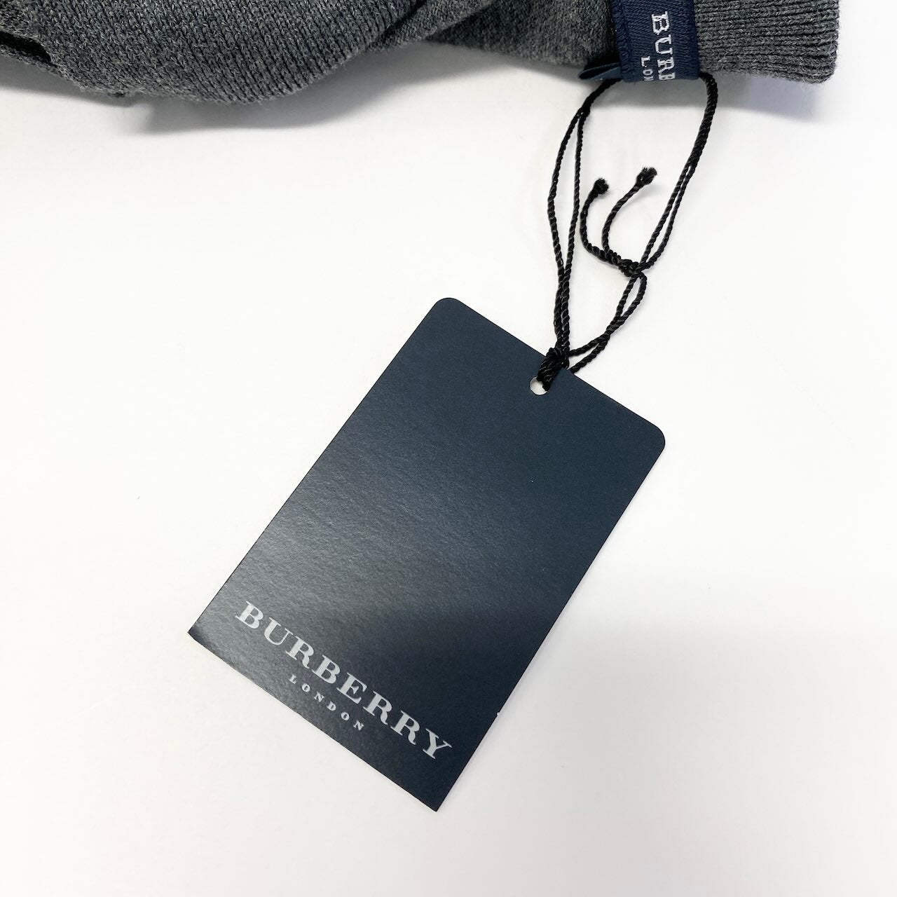 59d28 【未使用タグ付】 BURBERRY LONDON バーバリー 半袖 ポロシャツ コットンシャツ トップス チェック柄 大きいサイズ LL ダークグレー 綿100% メンズ 紳士服u02t