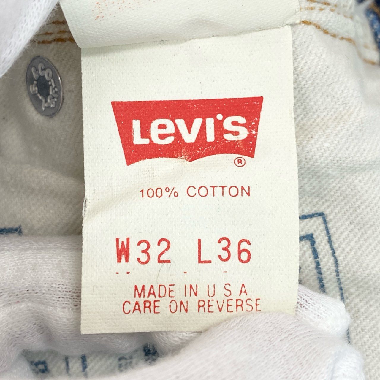 49f2 Levi's リーバイス BIG E ボタン裏 555 バレンシア工場製 92年 90s 501 ストレートデニムパンツ ボトムス ジーンズ USA製 セルビッチ W32 L36 インディゴ コットン