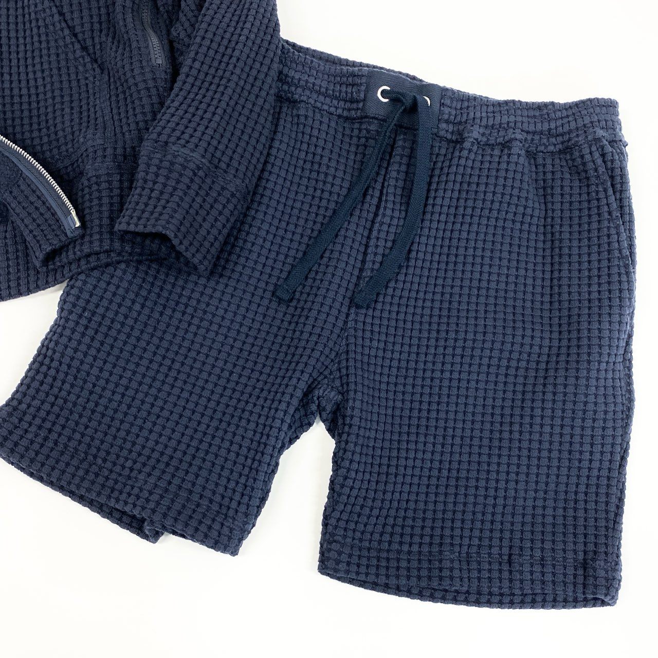 59e7 《未使用品》定価¥41.800 Sea green シーグリーン TATRAS タトラス オニワッフル セットアップ 3 ネイビー パーカー ショーツ 上下SET タグ付