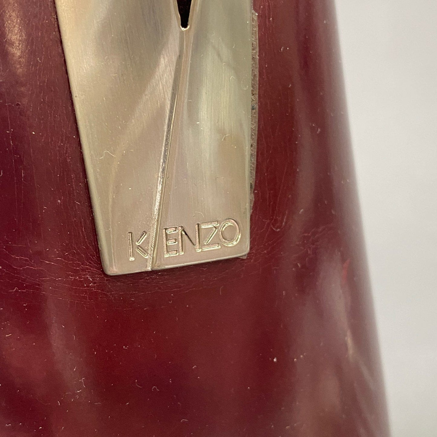 Ae5 KENZO ケンゾー Pagodon パゴドン Bucket Bag バケットバッグ ボルドー レザー バケツ ハンドバッグ Vintage ヴィンテージ アンティーク