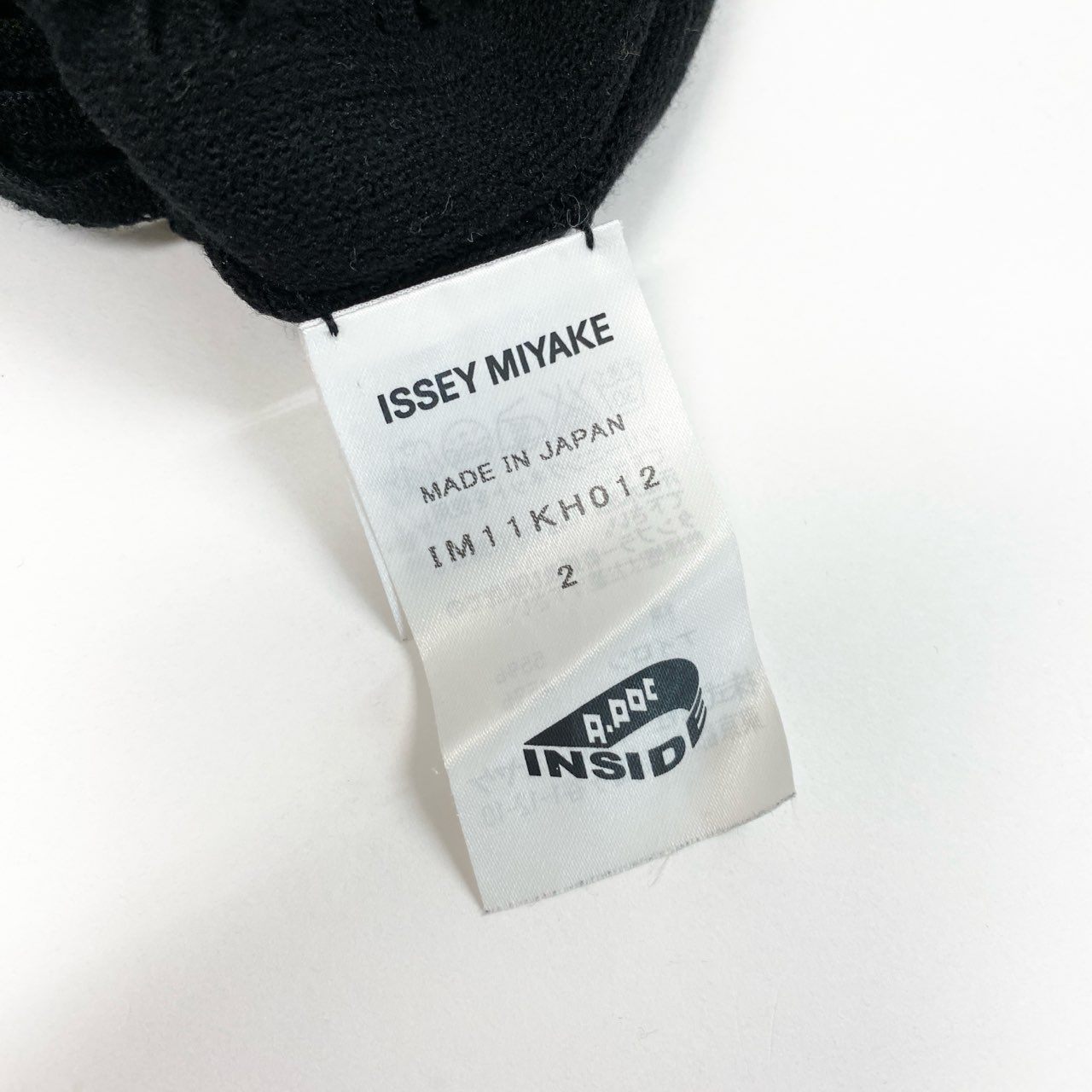 Aa29 ISSEY MIYAKE イッセイミヤケ A.POC INSIDE カットワーク ニットワンピース 半袖ワンピース トップス サイズ2 ブラック レディースu02t