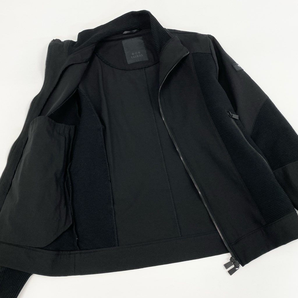 4f7 《美品》 TATRAS タトラス ヴァレーゼ ダブルジップ ブルゾン ジャケット MTSE23S8067-L サイズ01 ブラック メンズ 男性用 羽織