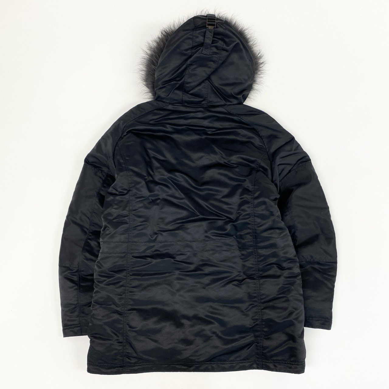32a4 《美品》 TATRAS タトラス PETRONIO ペトロニオ ダウンジャケット 4 ブラック N-3B ラクーンファー コート