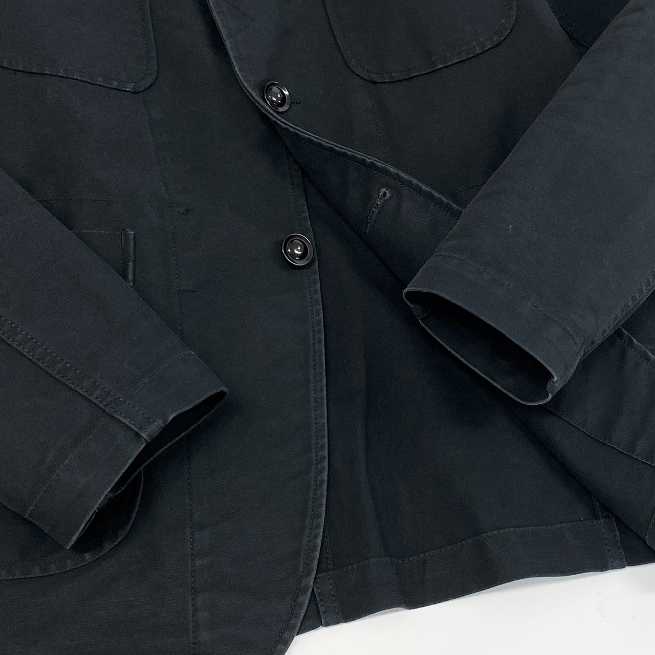 25f14 ENGINEERED GARMENTS エンジニアドガーメンツ テーラードジャケット シングルジャケット USA製 コットンジャケット メンズ 男性用 S ブラック 綿100%