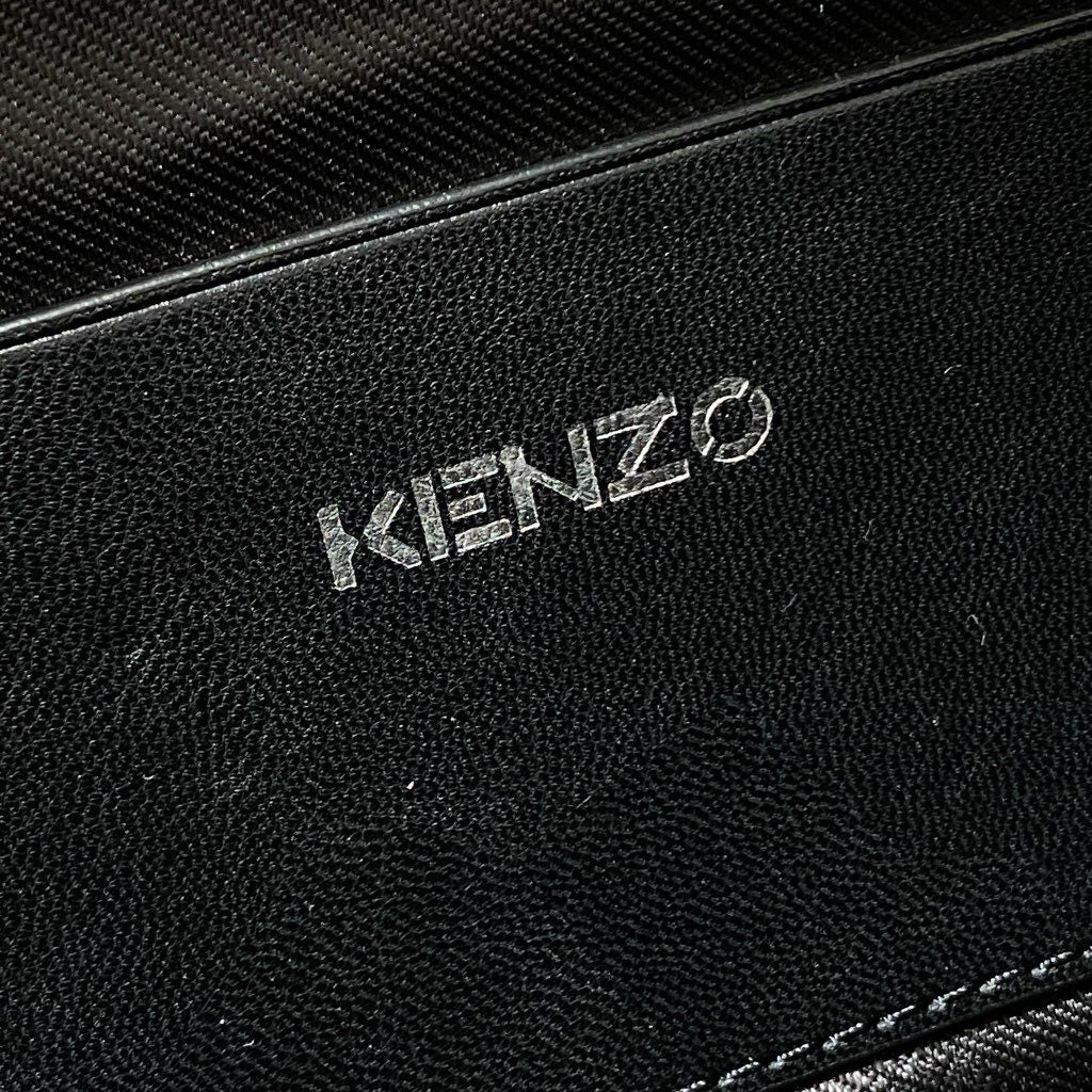 Ff29 KENZO ケンゾー タイガーカモ ウエストポーチ ボディバッグ オレンジ ブラック ロゴパッチ