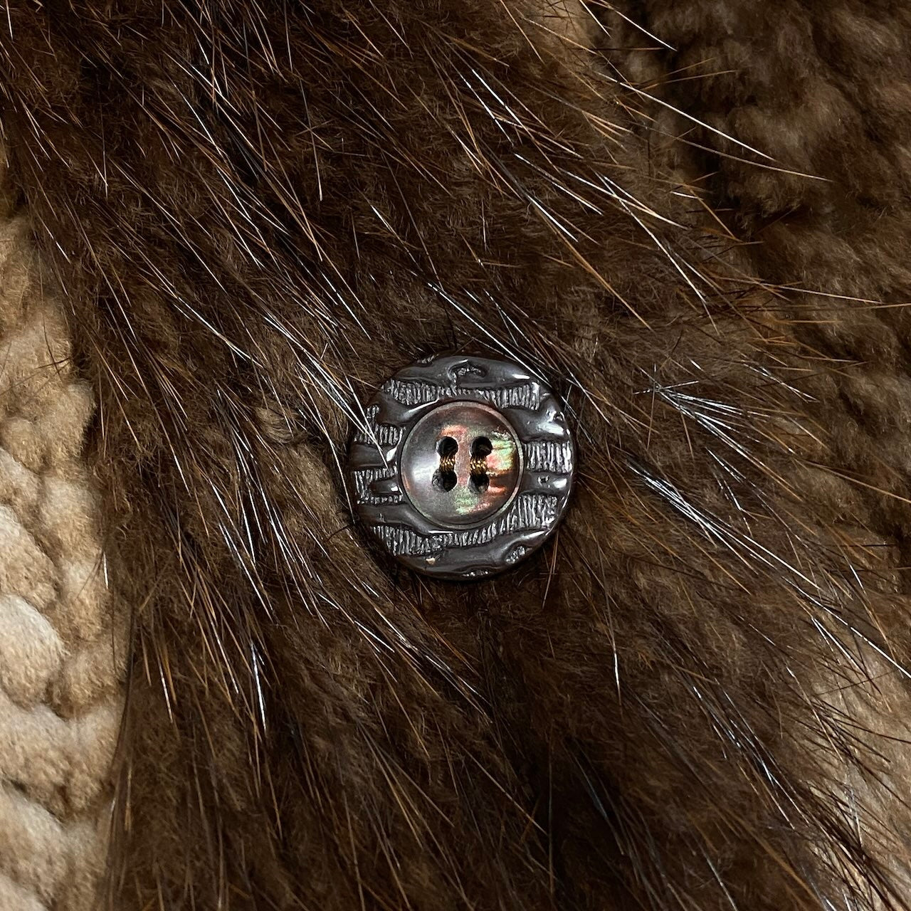 48d16 ビーバーヤーンジャケット 毛皮ジャケット アウター Mサイズ ブラウン 毛皮 レディース 女性用k02i