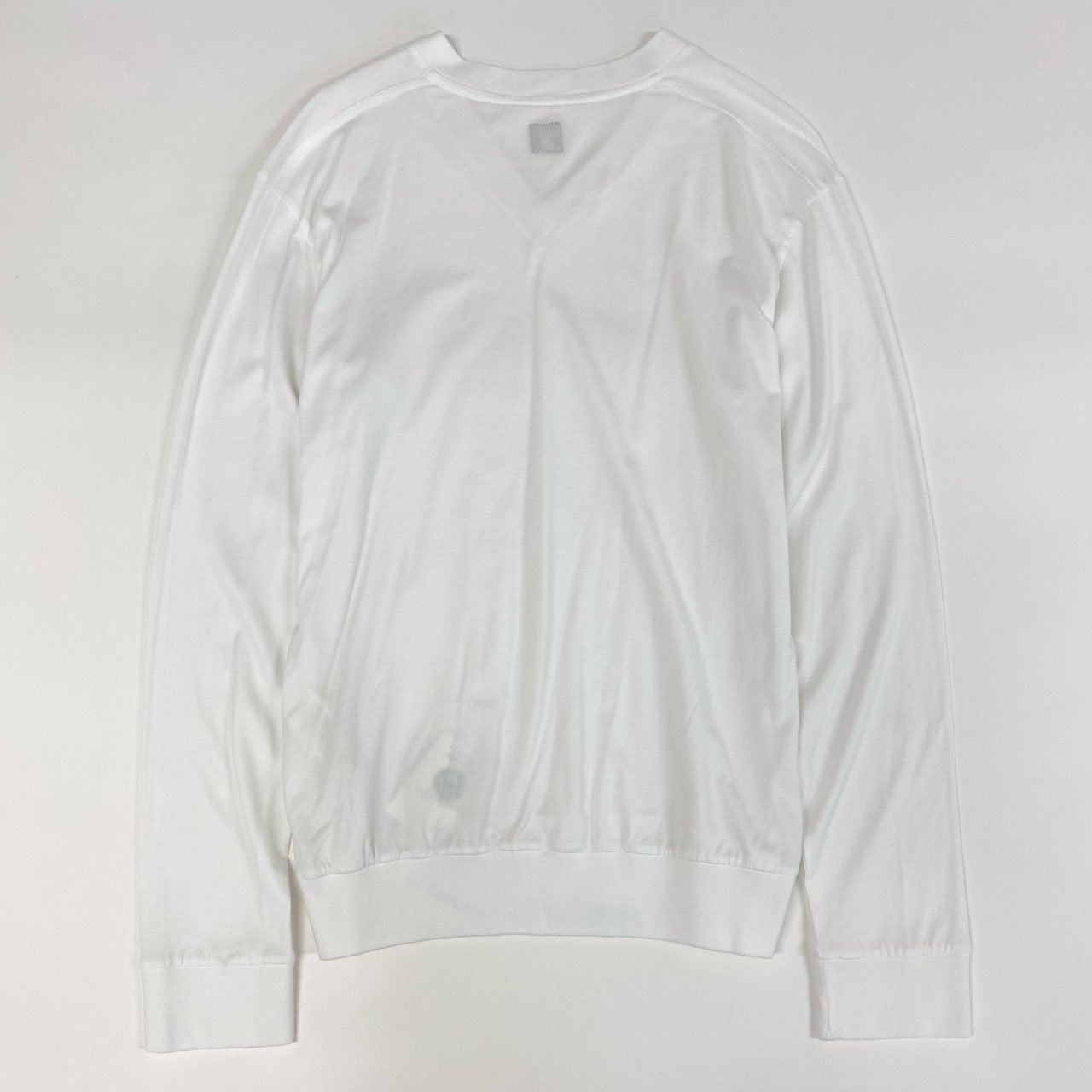 55f5 《未使用品》タグ付 FEDELI フェデリ VネックTシャツ カットソー ロンT 長袖 ロングスリーブ PULL ML JERSEY SUPIMA 4UED0258J Sサイズ ホワイト スーピマコットン