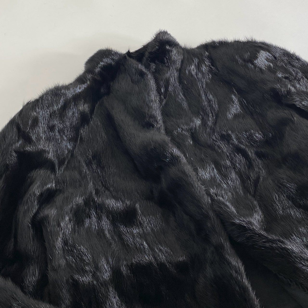 2h21 本毛皮 ダークミンク 毛皮コート ミンクコート 逆毛ミンク 13号 ブラック レディース 婦人 MINK FUR